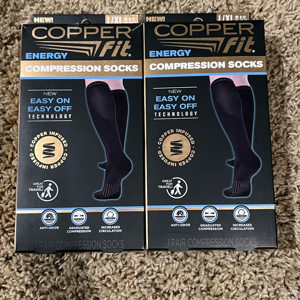 Copper Fit Energy Compression Socks - Black